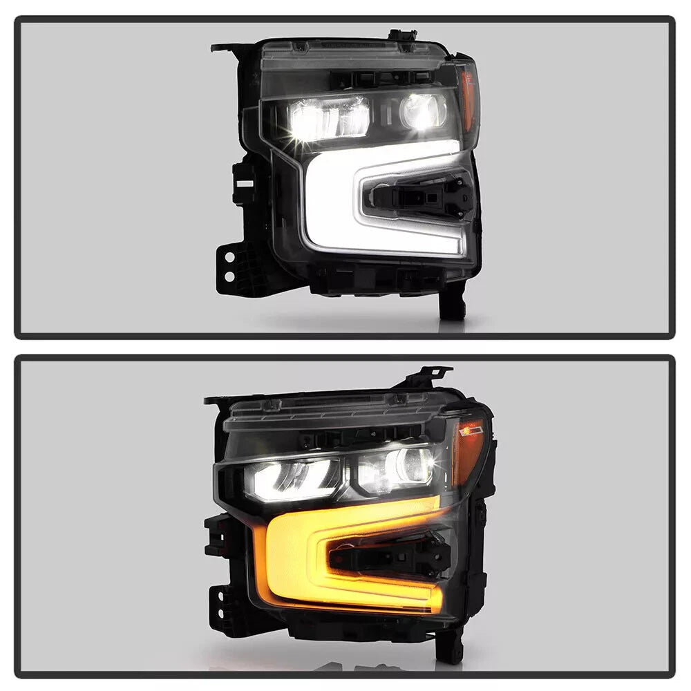 Black Bezel LED Headlight For 2022-2026 Chevy Silverado 1500 LT/RST (Left+Right)