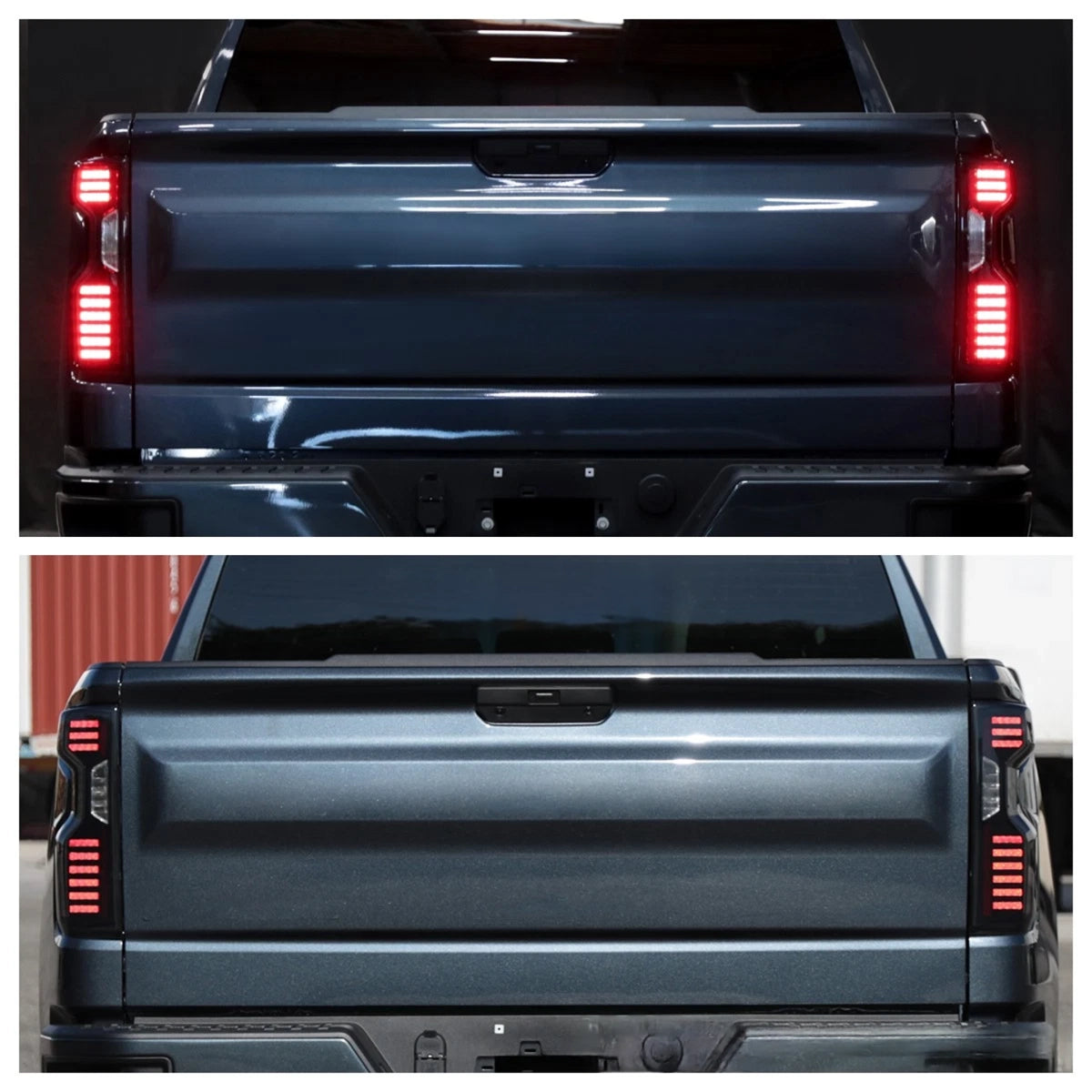 KRVN Cyber-Black Full LED Tail Lights [For Silverado]