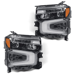 Black Bezel LED Headlight For 2022-2026 Chevy Silverado 1500 LT/RST (Left+Right)