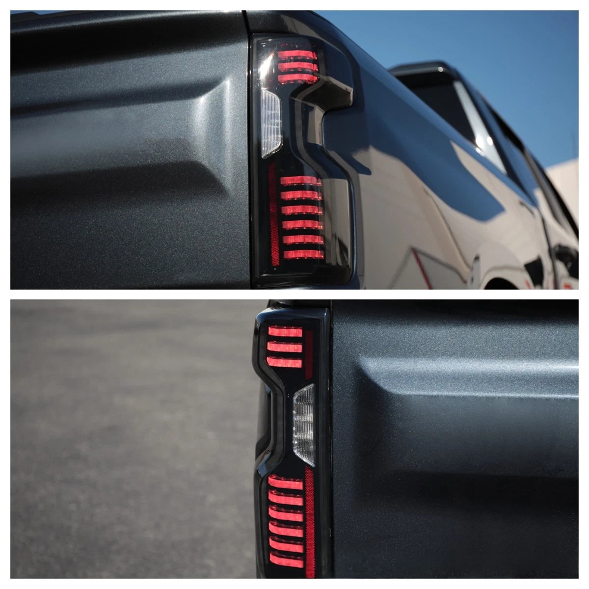 KRVN Cyber-Black Full LED Tail Lights [For Silverado]