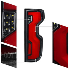 KRVN Black Full LED Sequential Tail Lights 2019-2026 Chevy Silverado