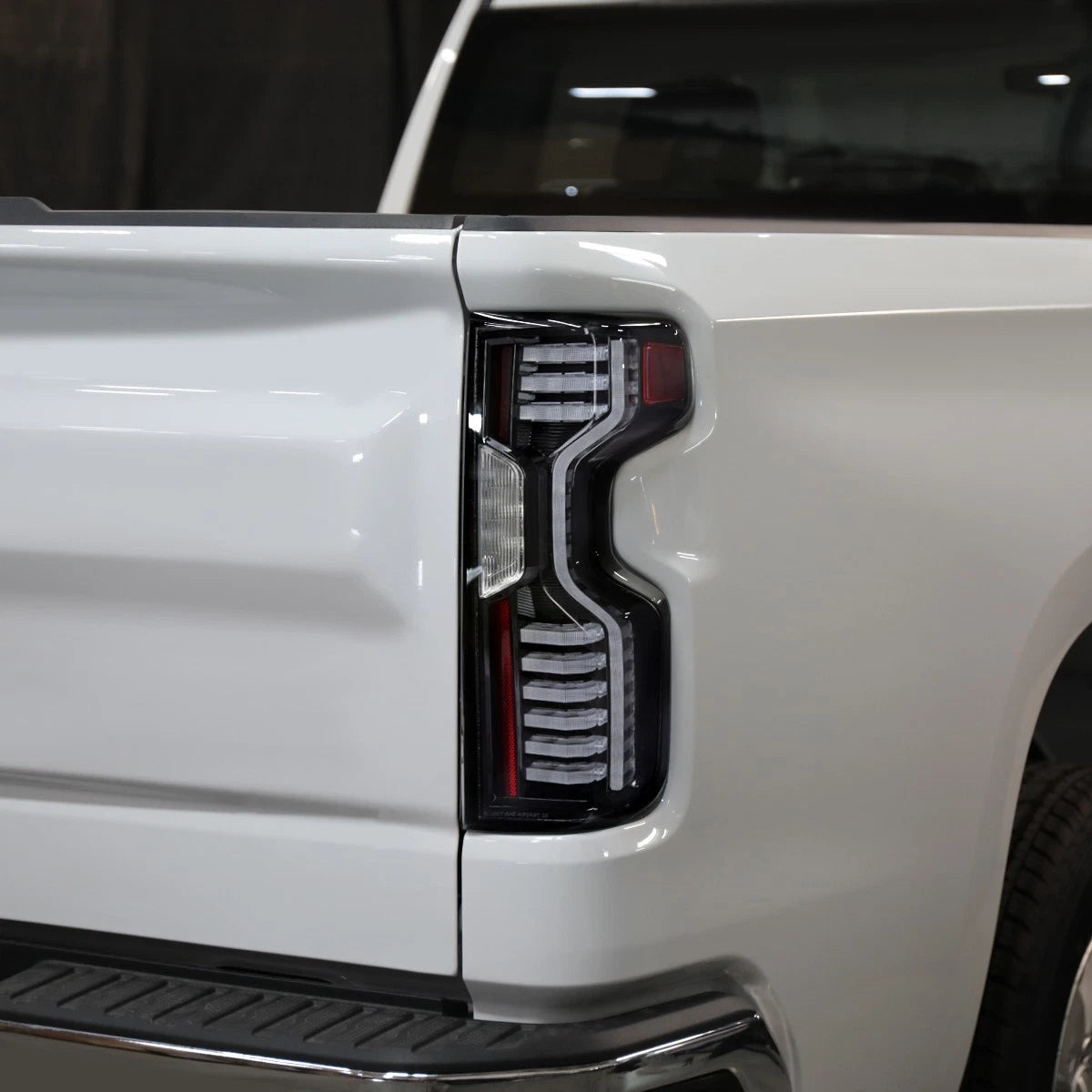 KRVN Cyber-Black Full LED Tail Lights [For Silverado]