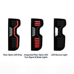 KRVN Cyber-Black Full LED Tail Lights [For Silverado]