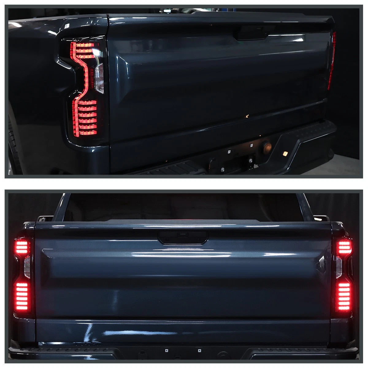 KRVN Cyber-Black Full LED Tail Lights [For Silverado]