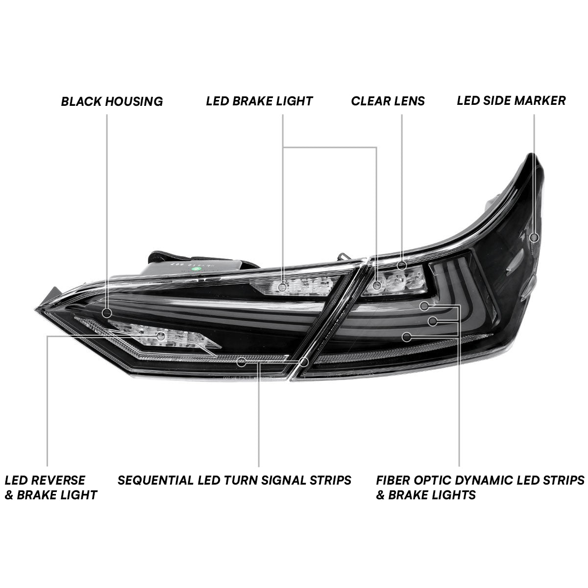 KRVN Sequential LED Tail Lights + Startup Animation [For 2018-2022 Toyota Camry]