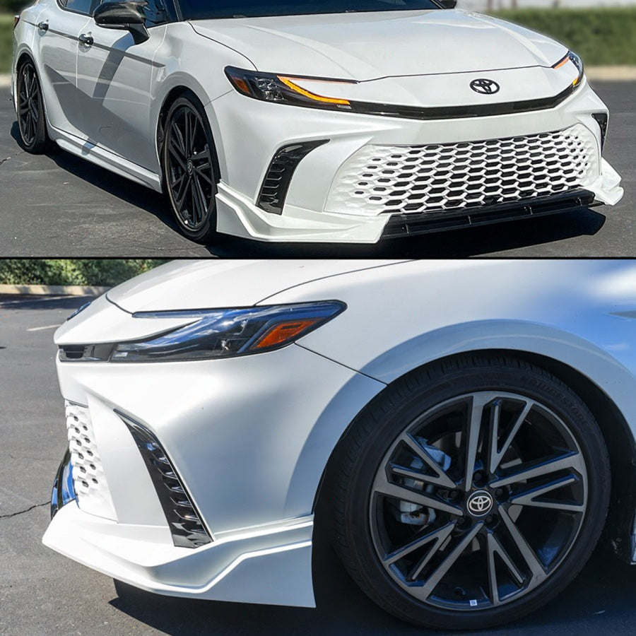 KRVN V-Style 3-Piece Front Bumper Lip [For 2025-2026 Toyota Camry SE/XSE]