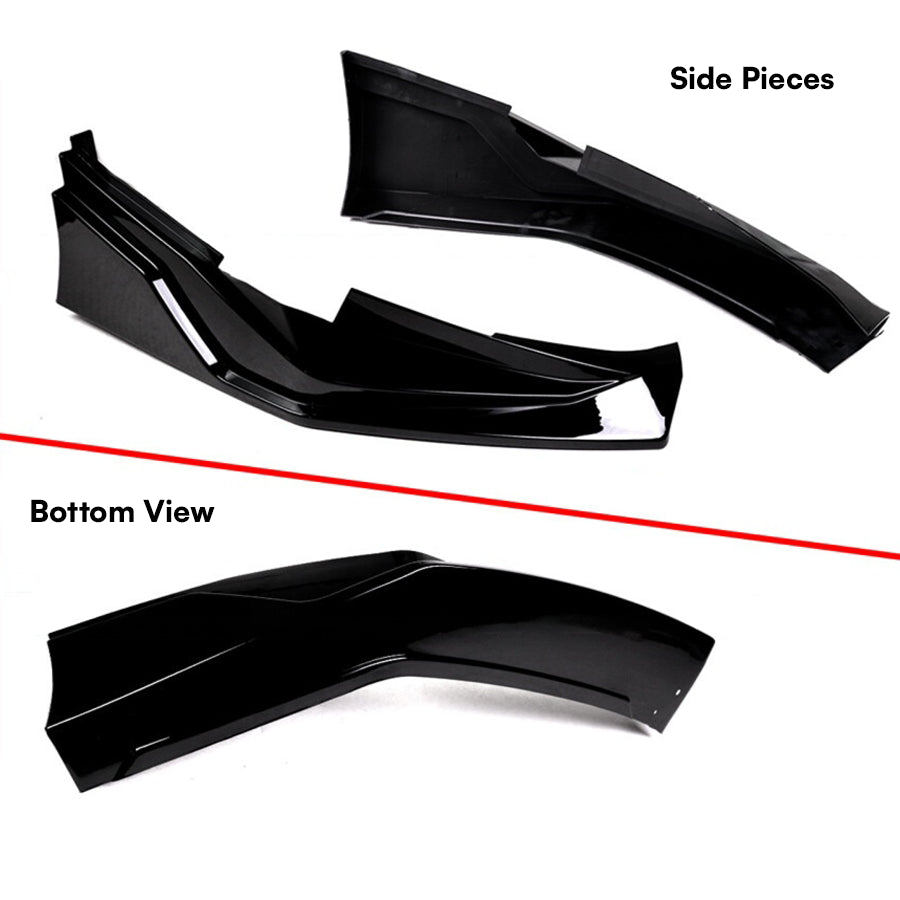 KRVN V-Style 3-Piece Front Bumper Lip [For 2025-2026 Toyota Camry SE/XSE]