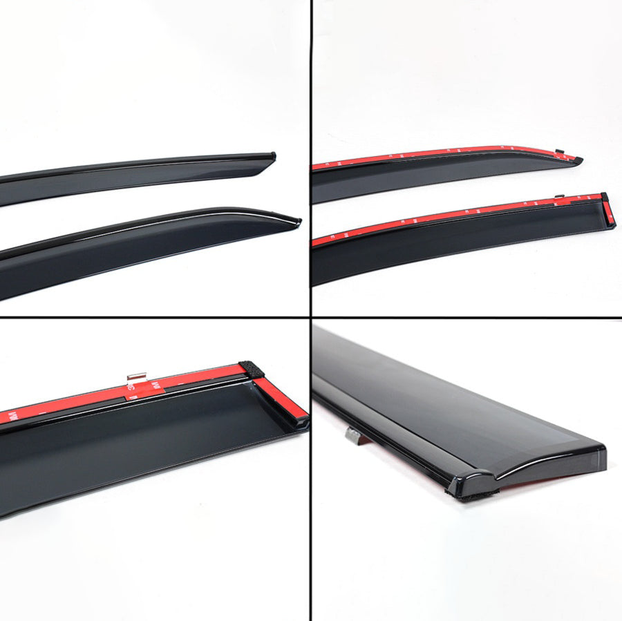 KRVN Clip-On Black-Trim Window Visors for 2018-2024 Toyota Camry — view 6
